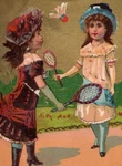 1880S D.w. Reichard & Co. Girard Ready Mixed Paints Girls Badminton P6 Used. Price: $12.07.