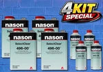 Nason Axalta 496-00 Clear Coat With 483-78 Mid Temp Activator 4:1 (4 Kits) New. Price: $679.92.