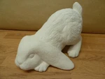 C-1127 Yard Garden Rabbit Bunny 4.5"TX7"L Ceramic Bisque Paint New. Price: $12.99.