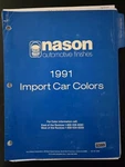Nason 1991 Import Car Colors Automotive Paint Chip Book Catalog Used. Price: $15.99.