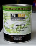 Autobahn Corvette Bright Red Basecoat Paint Gallon Size. Gm Code WA9075 New. Price: $159.99.